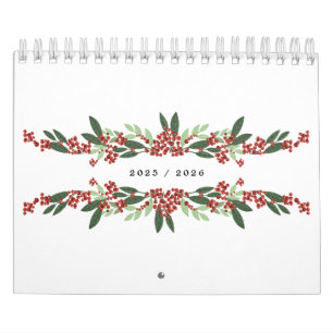 Elegante Kalligrafie Handgemalte Weihnachten Maßan Kalender