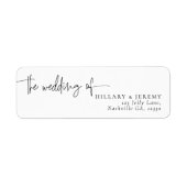 Elegante Kalligrafie - Hochzeit der Rücksendeadres (Vorne)