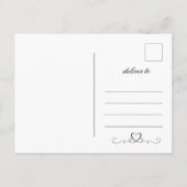 Elegante Kalligrafie Hochzeit speichern Sie das Da Ankündigungspostkarte (Rückseite)