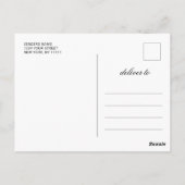 Elegante Kalligrafie Hochzeit Speichern Sie das Da Postkarte (Rückseite)