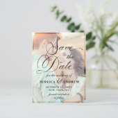 Elegante Kalligrafie Hochzeit Speichern Sie das Da Postkarte (Stehend Vorderseite)