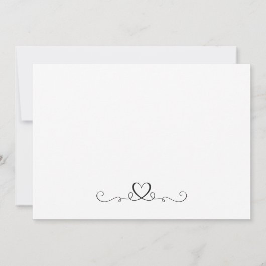 Elegante Kalligrafie Hochzeit speichern Sie das Da Save The Date (Rückseite)