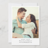 Elegante Kalligrafie Hochzeit Speichern Sie das FO Save The Date (Rückseite)