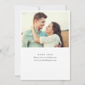 Elegante Kalligrafie Hochzeit Speichern Sie das FO Save The Date (Rückseite)