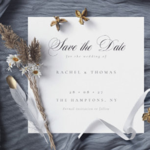 Elegante Kalligrafie Hochzeit Termin vormerken Save The Date