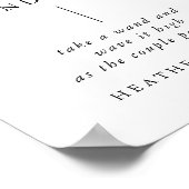 Elegante Kalligrafie Hochzeitband abschicken Zeich Poster (Ecke)