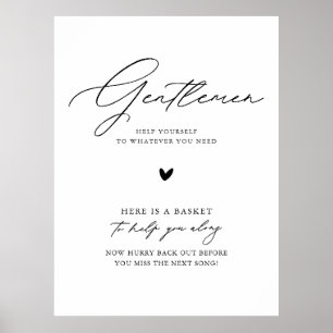 Elegante Kalligrafie Hochzeitsbäder Poster