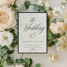 Elegante Kalligrafie-Hochzeitseinladung
