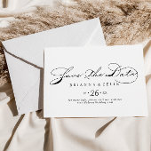 Elegante Kalligrafie Horizontal Wedding Save The Date