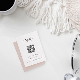 Elegante Kalligrafie-Kanzlei QR-Code Begleitkarte