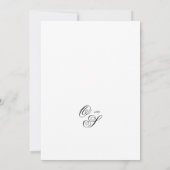 Elegante Kalligrafie Klassische Schwarze Hochzeit Einladung (Rückseite)