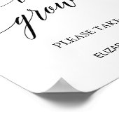 Elegante Kalligrafie Lasse Liebe wachsen Gefälligk Poster (Ecke)