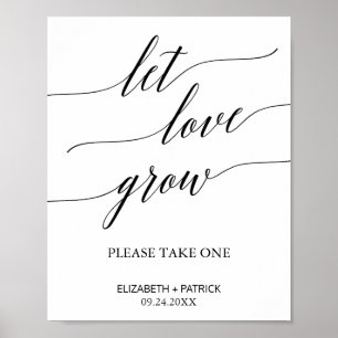 Elegante Kalligrafie Lasse Liebe wachsen Gefälligk Poster