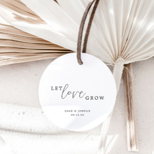 Elegante Kalligrafie Lasse Liebe wachsen Hochzeit Geschenkanhänger