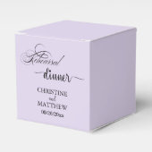 Elegante Kalligrafie Lila Probe Abendessen Geschenkschachtel (Vorderseite)