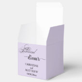 Elegante Kalligrafie Lila Probe Abendessen Geschenkschachtel (Geöffnet)