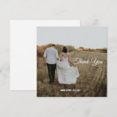 Elegante Kalligrafie maßgeschneiderte Hochzeit dan Dankeskarte (Vorne/Hinten)