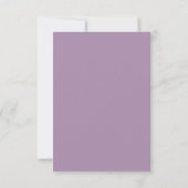 Elegante Kalligrafie Minimalistisch Lavender Weddi Save The Date (Rückseite)