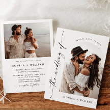 Elegante Kalligrafie Minimalistisch Wedding 2 FOTO