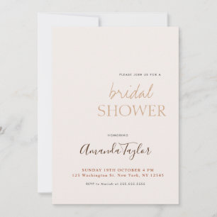 Elegante Kalligrafie Minimalistische Brautparty Einladung