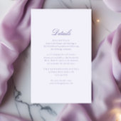 Elegante Kalligrafie Moderne Hochzeitdetails Begleitkarte