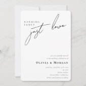 Elegante Kalligrafie Moderne QR-Code Details Hochz Einladung (Vorderseite)