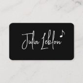 Elegante Kalligrafie Moderner Musiklehrer Visitenkarte (Vorderseite)