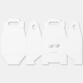 Elegante Kalligrafie-Monogramm-Hochzeitsgeschenkbo Geschenkschachtel (Ungeklappt)