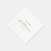 Elegante Kalligrafie Mr. und Mrs. Wedding Napkins Serviette (Ecke)