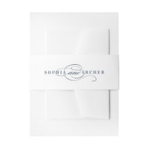 Elegante Kalligrafie Navy Blau Hochzeit
