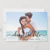 Elegante Kalligrafie - Neues Datum ändern Datumska Save The Date (Vorderseite)