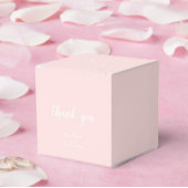 Elegante Kalligrafie Pink White Monogram Wedding Geschenkschachtel