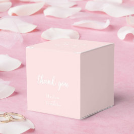 Elegante Kalligrafie Pink White Monogram Wedding Geschenkschachtel