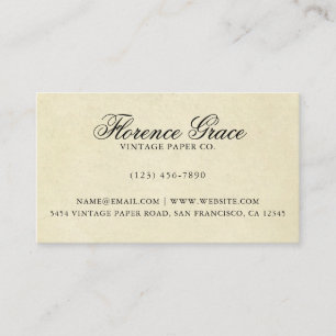 Elegante Kalligrafie Profi Vintage Visitenkarte