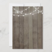 Elegante Kalligrafie Rustikale Einladung zur Hochz (Rückseite)