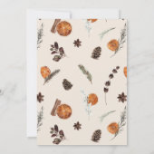 Elegante Kalligrafie Rustikale Orange 100. Geburts Einladung (Rückseite)