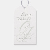 Elegante Kalligrafie-Schrift Hochzeit Geschenkanhänger (Vorderseite)