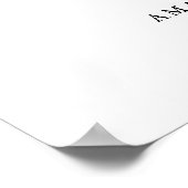 Elegante Kalligrafie Schwarz-weiß Wedding Willkomm Poster (Ecke)