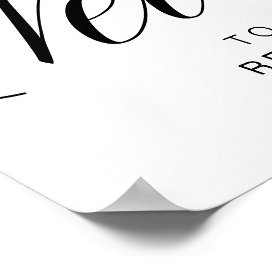 Elegante Kalligrafie Script Begrüßung Poster (Ecke)