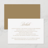 Elegante Kalligrafie Script-Hochzeitdetails Beilag Einladung (Vorne/Hinten)