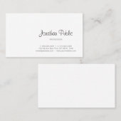 Elegante Kalligrafie Script Moderne Beruflich Visitenkarte (Vorne/Hinten)