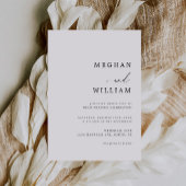 Elegante Kalligrafie Script Schwarz-weiß Wedding Einladung