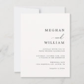 Elegante Kalligrafie Script Schwarz-weiß Wedding Einladung (Vorderseite)