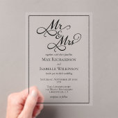 Elegante Kalligrafie Script Wedding Acryleinladungen (Insitu (Handheld))