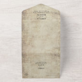 Elegante Kalligrafie Script Wedding All In One Einladung (Außenbereich)