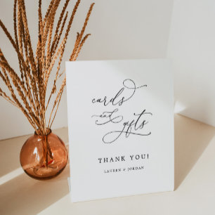 Elegante Kalligrafie Script Wedding Cards & Gifts Sockelschild