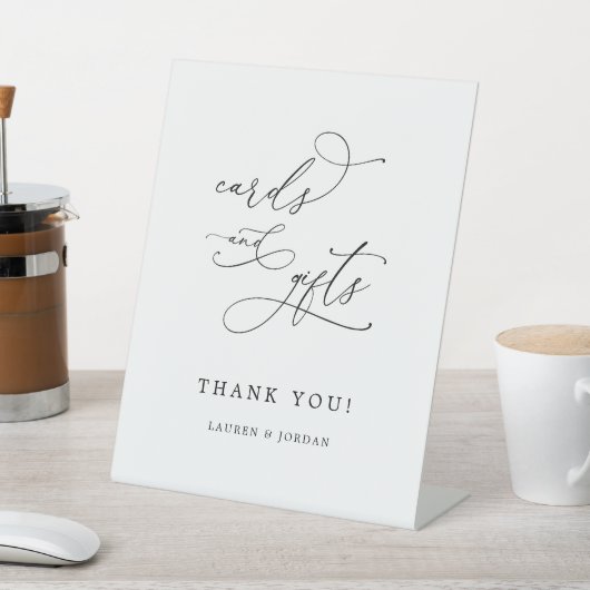 Elegante Kalligrafie Script Wedding Cards & Gifts Sockelschild (In SItu)