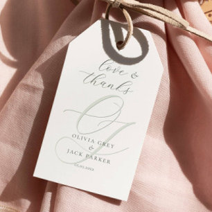 Elegante Kalligrafie Script Wedding Geschenkanhänger