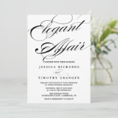 Elegante Kalligrafie Script Wedding Invitation II Einladung (Stehend Vorderseite)