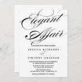 Elegante Kalligrafie Script Wedding Invitation II Einladung (Vorne/Hinten)